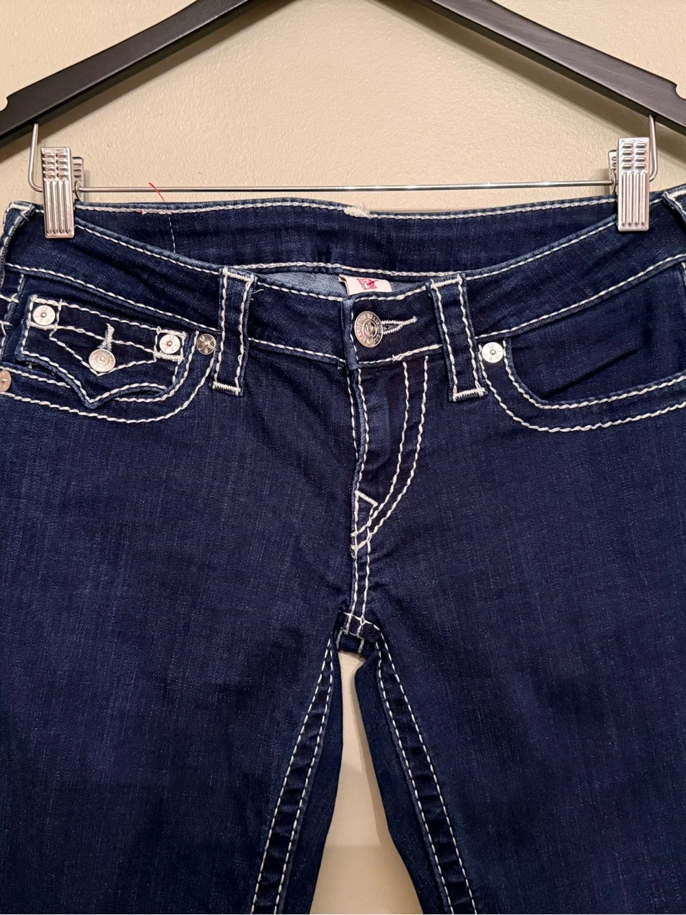 True Religion Naturaline Big T Skinny Flap Jeans Size 28 - Picture 11 of 14